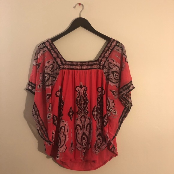 INC Square Neck Flutter Sleeve Top - Picture 4 of 4